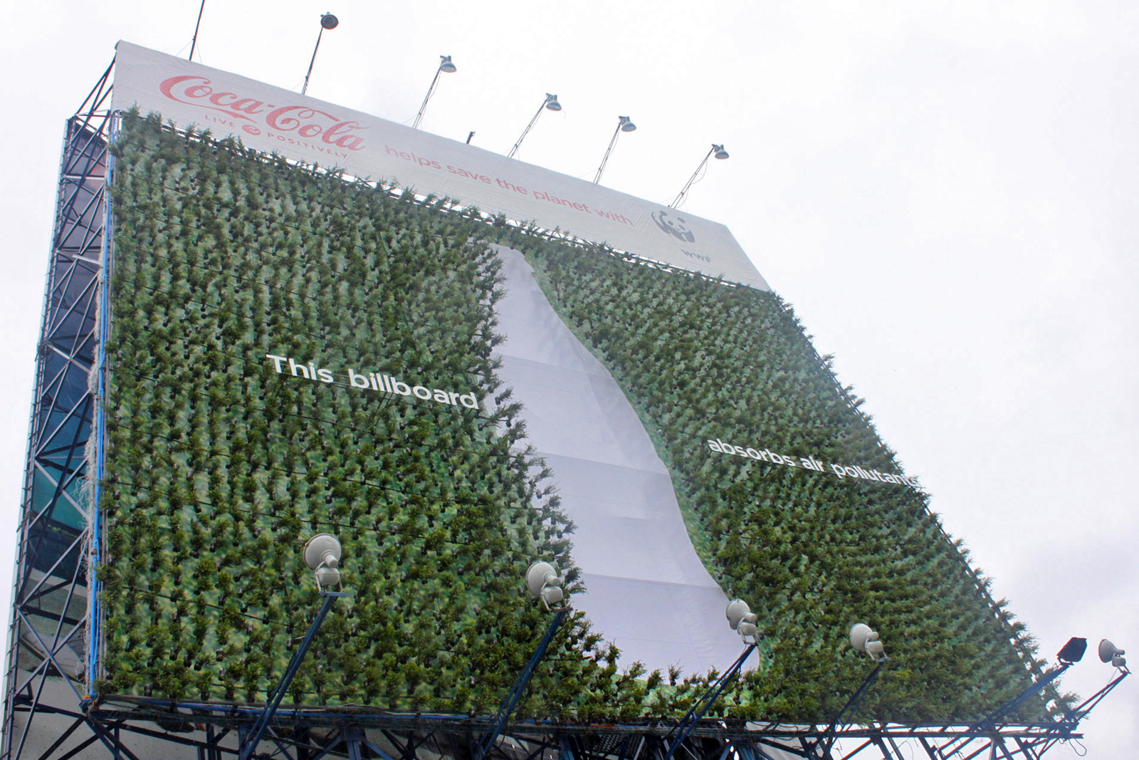 Environmental billboard by Coca Cola and WWF